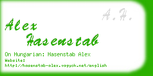 alex hasenstab business card